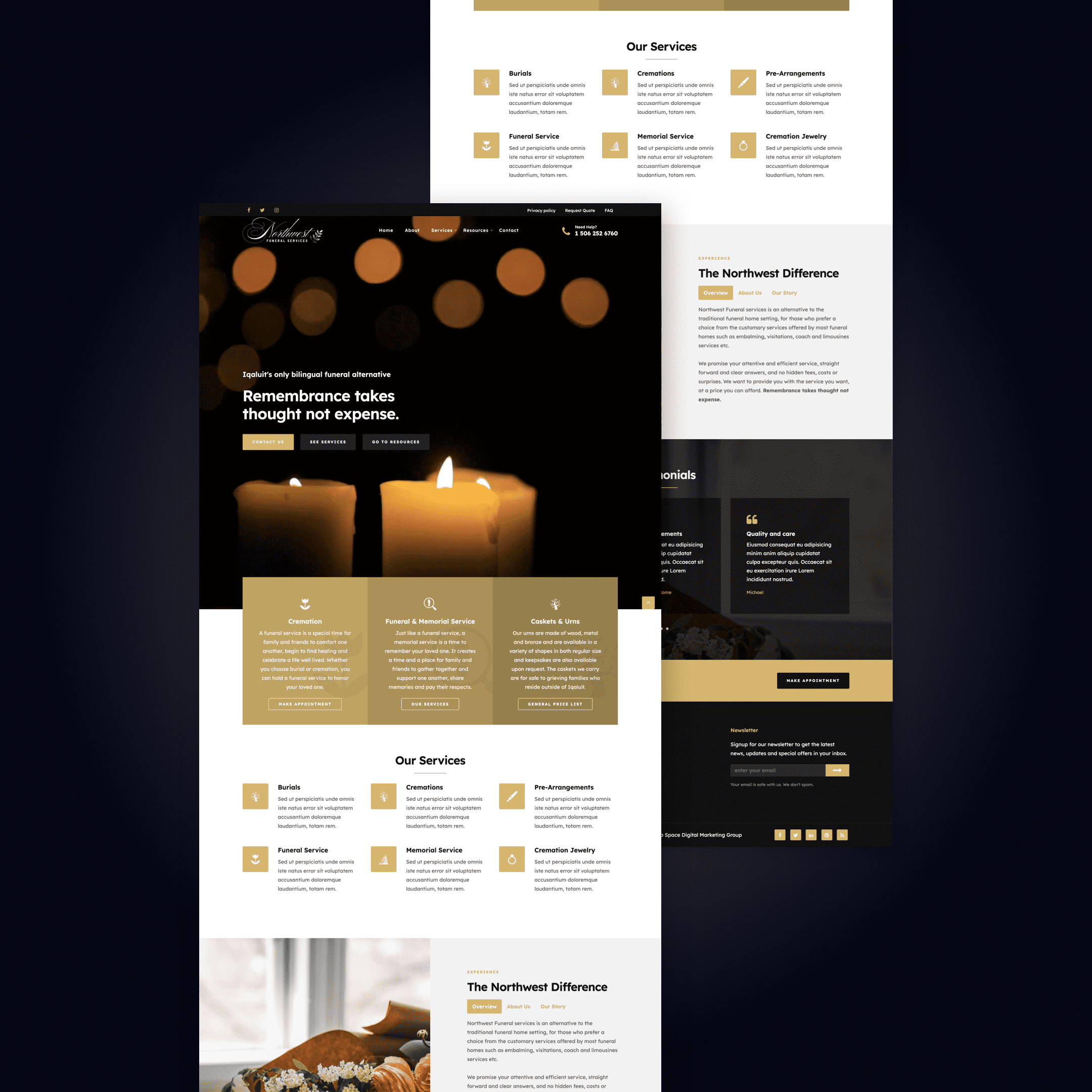 Northwest Funeral Services Design Concept